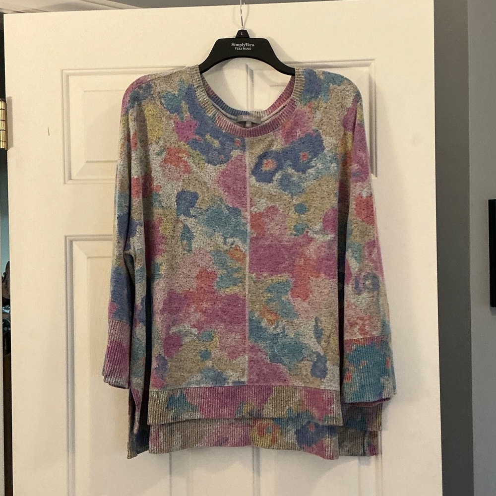 Habitat Three Quarter Sleeve Boxy Crew Sweater Spring Garden size Large